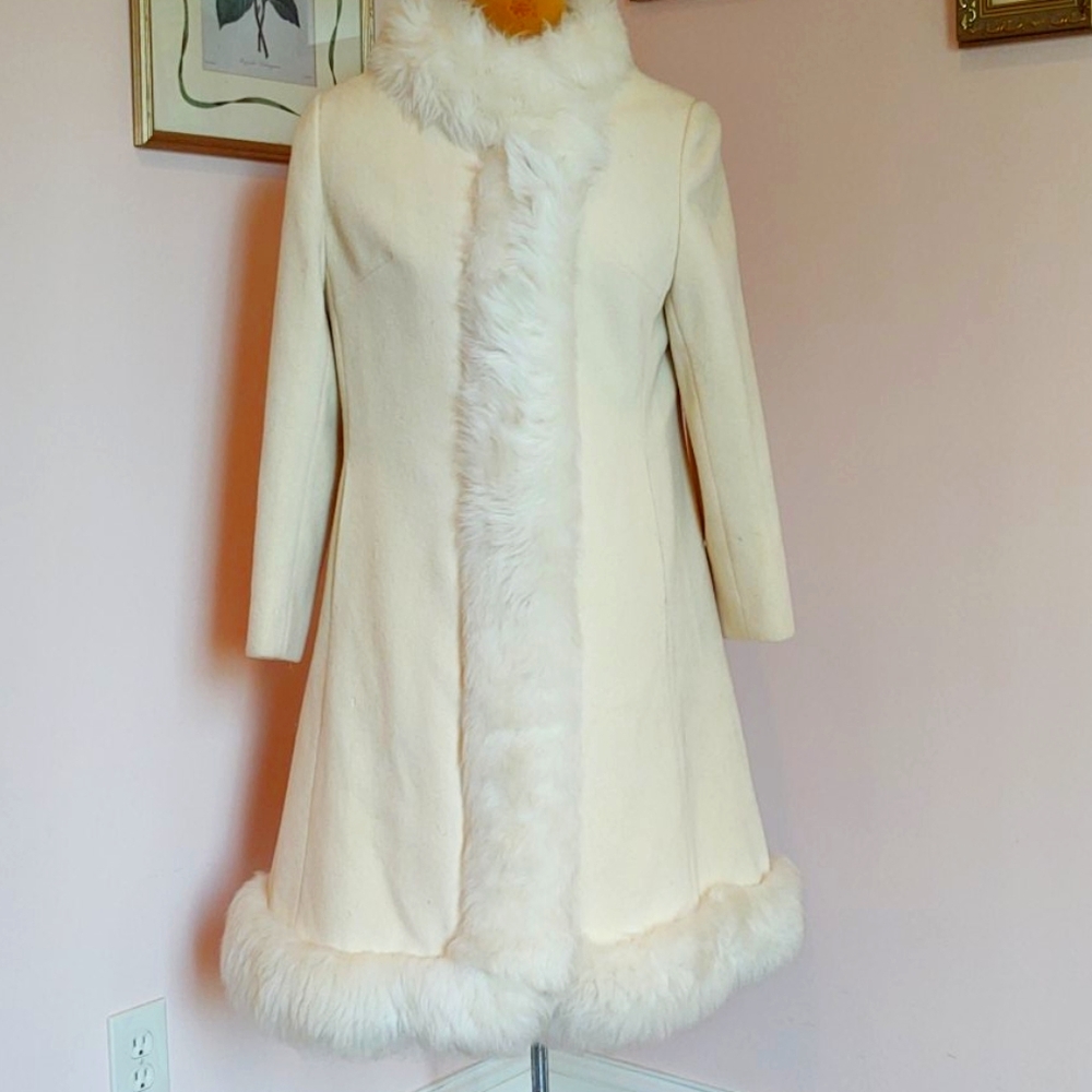 Vintage Shearling Trimmed Coat